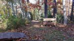 Along the trail - a bench on which to pause or play